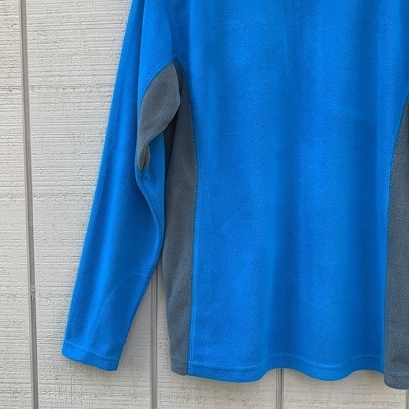 COLUMBIA Men's Pine Ridge Half Zip Fleece - Turquoise/Charcoal - Picture 11 of 13